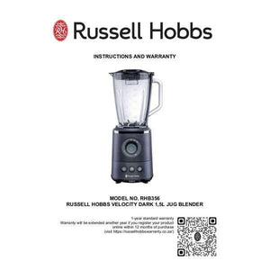 Russell Hobbs Velocity 1.5l Jug Blender RHB356