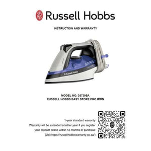 Russell Hobbs Easy Store Pro Wrap & Clip Steam Iron 26730SA
