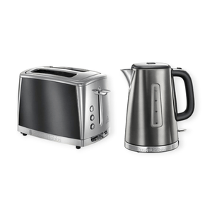 Russell Hobbs Luna 2 Slice Toaster and Kettle Set Moonlight Grey