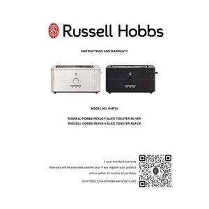 Russell Hobbs Nexus 4 Slice Toaster Silver RHPT4